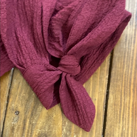 Calvin klein Burgundy Button-Up Jumpsuit - Picture 9 of 13